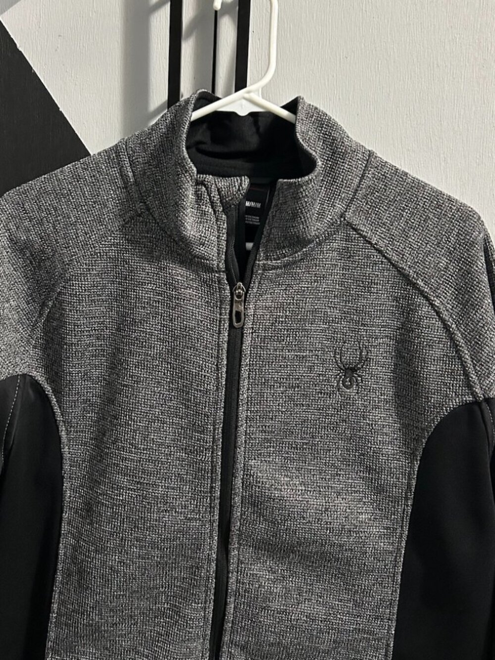 Spyder Men's Stellar Full-Zip Jacket Charcoal Heather/Black Men's Size M